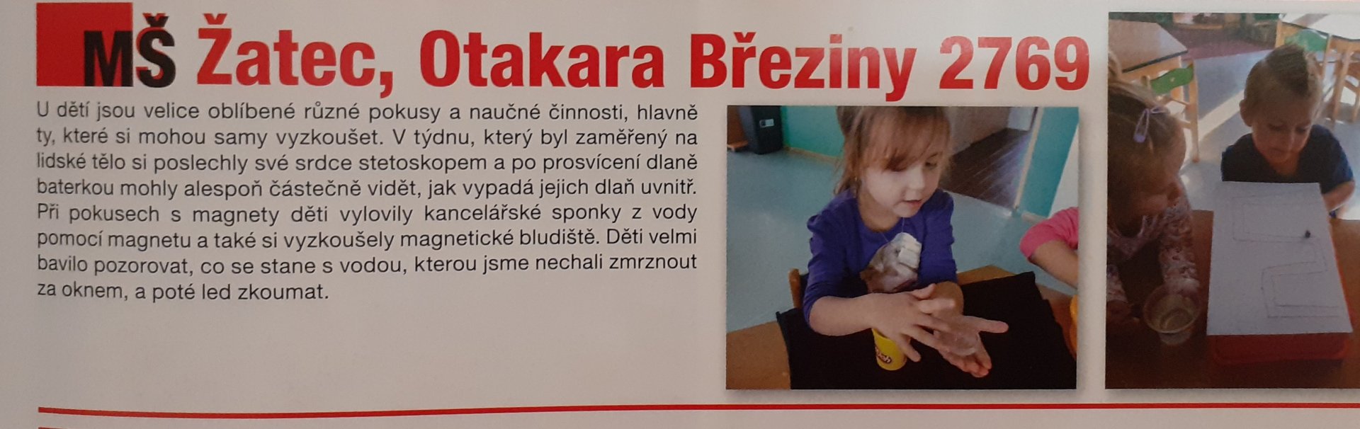 Školka spolupracující s Mensou ČR